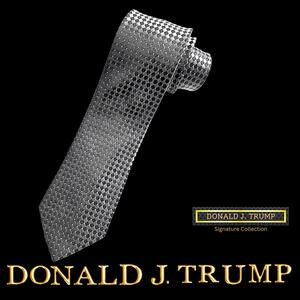 Donald Trump Collectible Tie Black Diamond NEW Trump Tie w/ Gold Emblem Gift Box